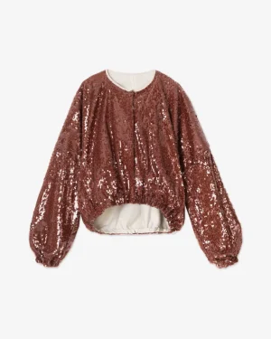 ALYSI BOMBER PAILLETTES CINNAMON- Cappotti E Giacche