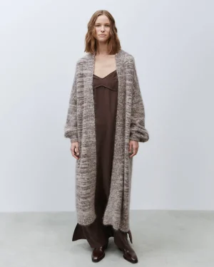 ALYSI MAXI CARDIGAN ANGORA- Maglie