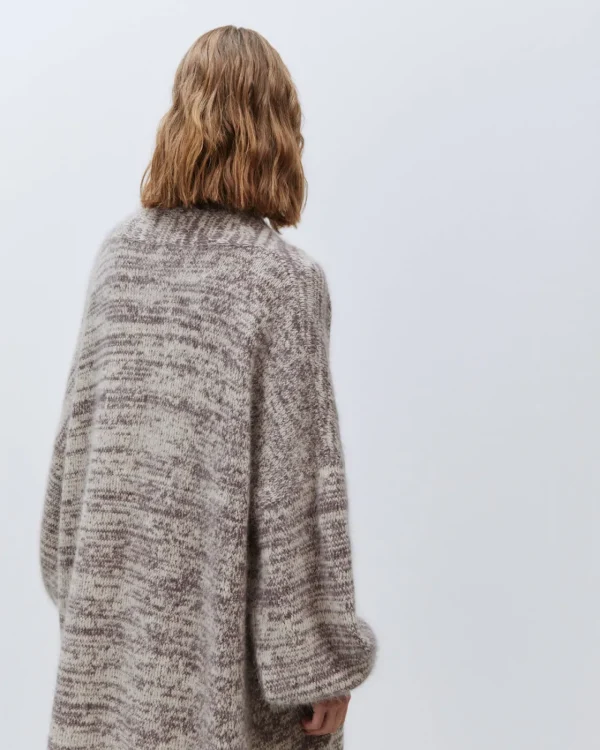 ALYSI MAXI CARDIGAN ANGORA- Maglie