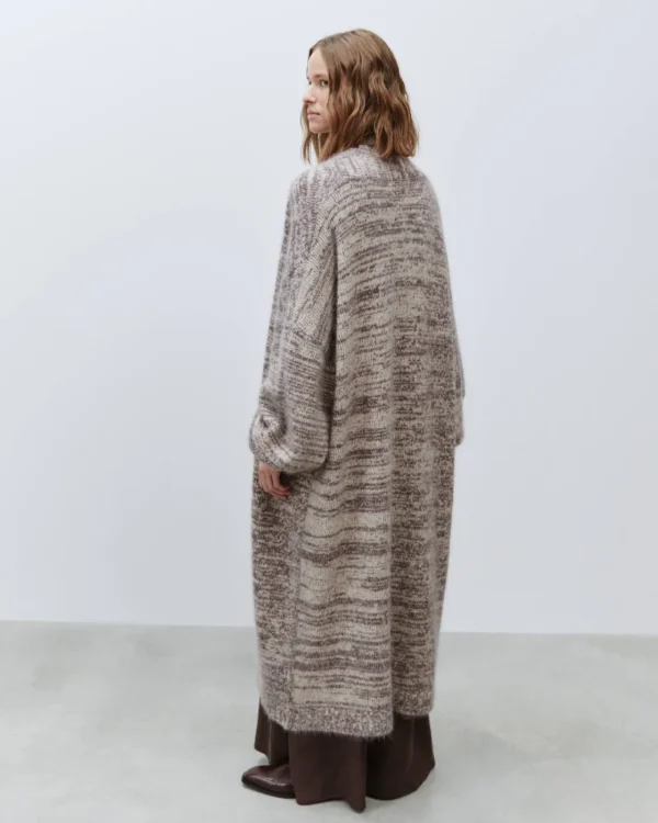 ALYSI MAXI CARDIGAN ANGORA- Maglie