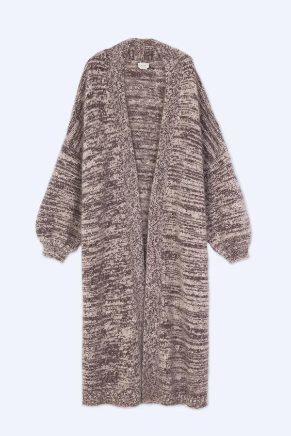 ALYSI MAXI CARDIGAN ANGORA- Maglie