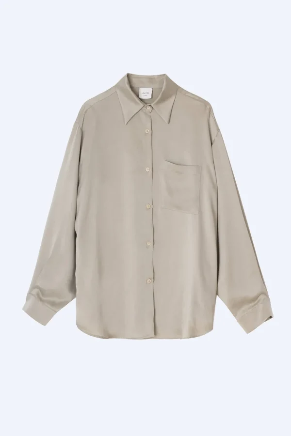 ALYSI OVERSHIRT SETA- Topwear