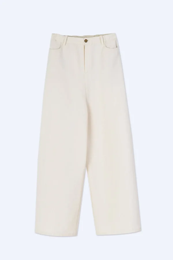 ALYSI PANTALONE TELA WIDE LEG- Pantaloni